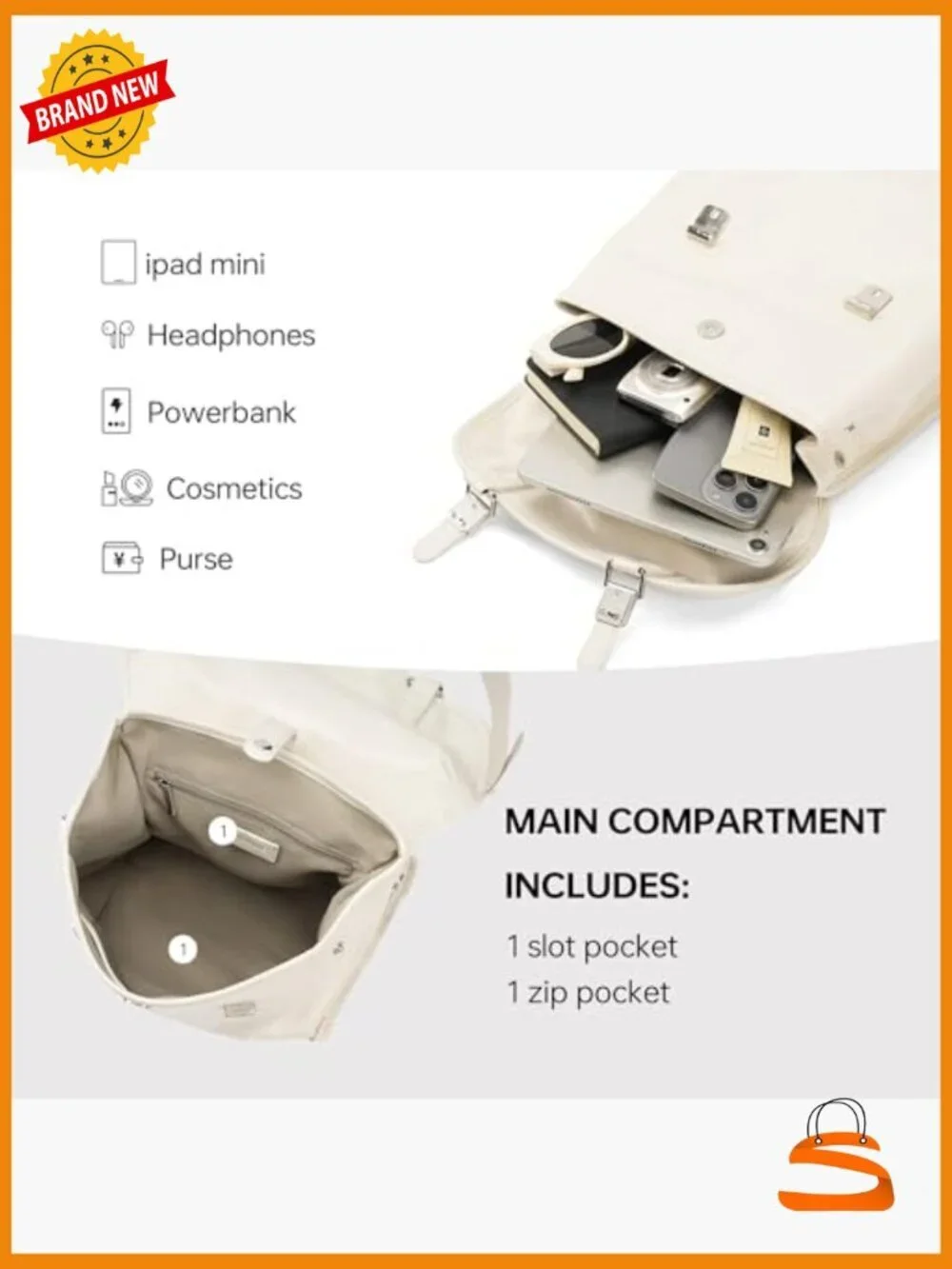 Vegan Leather Convertible Backpack Purse with Magnetic Closure